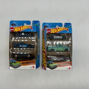 Lot Of 2 Hot Wheels 3pk Total Of 6 Hot Wheels Brand New